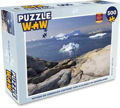 Puzzel Rotsen en ijsbergen IJsfjord van Ilulissat in Groenland - Legpuzzel - Puzzel 500 stukjes