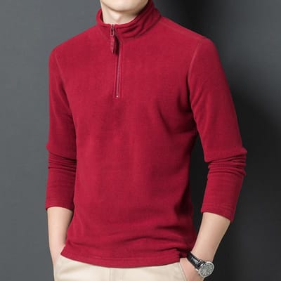 Heren Herfst en Winter Nieuw Fleece Heren Hoodie Halfhoge Hals Dikke Lange Mouw Onderhemd Heren 4XL