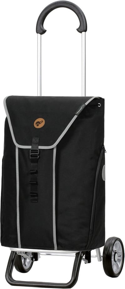 Andersen SHOPPER MANUFAKTUR Boodschappentrolley Scala Shopper Plus Bahne Grey Zwart 103cm