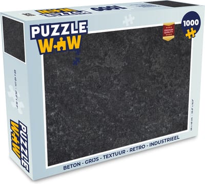 Puzzel Beton - Grijs - Textuur - Retro - Industrieel - Legpuzzel - Puzzel 1000 stukjes volwassenen