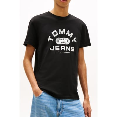 Tommy Hilfiger Tjm Regular Gym Ss Tee Black Größe: S | Bedruckte T-Shirts Outlet | Herren | Schwarz