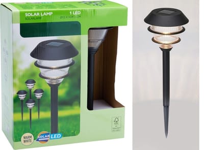 Buitenlamp op Zonne Energie - 4 Stuks - Solar Tuinverlichting