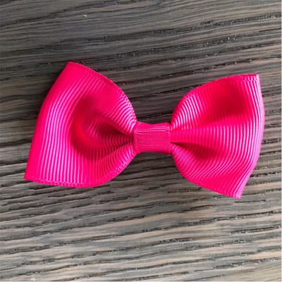 Medium Strik op alligatorclip Donker Roze