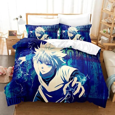 Nieuwe Hunter X Hunter Killua Beddengoed Set Eenpersoons Twin Vol Queen King Size Bedlinnen Aldult Kinderen Huisdecoratie Dekbedovertrek Cadeau EU single(135x200cm)