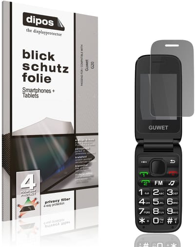 dipos – Matte Privacy Screenprotector geschikt voor Guwet G20 | Anti-Spy Beschermfolie