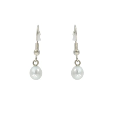 Behave - Oorhangers dames - zilverkleur parel - frisse zomerse look