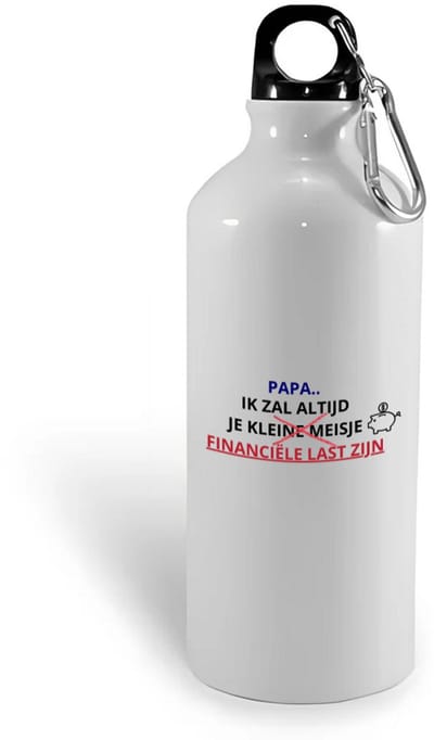 Hacebo® - Papa cadeau waterfles - Papa - Verjaardag papa - Vader cadeau - Vader - Vader cadeautjes - Vaderdag cadeau - Vader cadeautjes verjaardag - liefste papa - papa - Leuk kado om te geven - water fles - 400ML