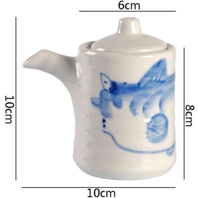 Japanse Retro Keramische Kruidenpot Sojasauspot Kruidenfles Specerijenfles Creatief Kruidengereedschap Huishoudelijke Voorraadpot