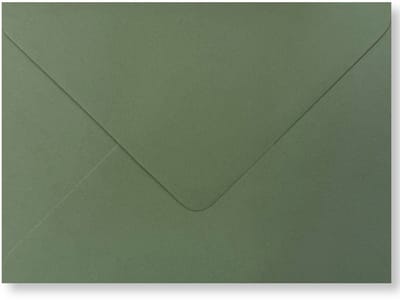 Cards & Crafts 25 Luxe Enveloppen 13x18 cm - Mosgroen - 110g/sm - Puntklepsluiting