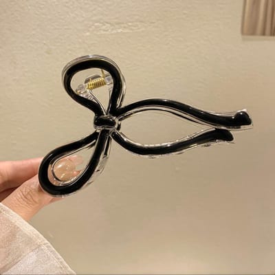 Pinces à cheveux en forme de crabe AISHG pour femmes, pinces à griffes transparentes en forme de ciseaux, pince à cheveux, barrette, épingle à cheveux, accessoires pour cheveux pour filles noir