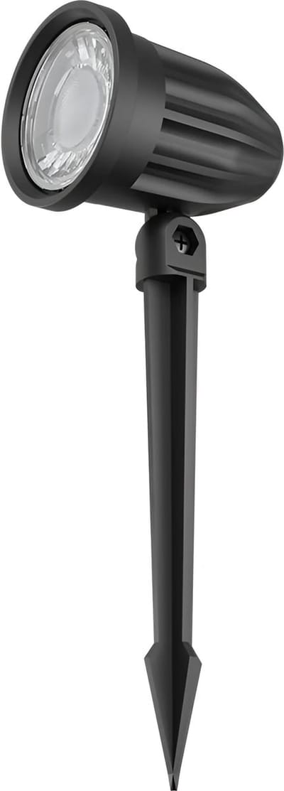 LED Prikspot - Brinton Luxara - 7W 700lm - IP65 Waterdicht - Helder/Koud Wit 6500K - Zwart