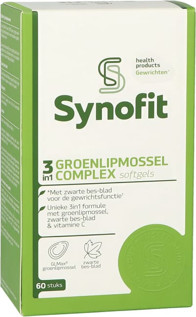 Synofit 3in1 Groenlipmossel complex - 60 softgels - Vetzuurpreparaat