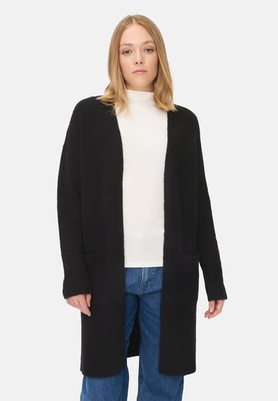 camel active Cardigan met opgestikte zakken - Maat womenswear-XXS - Kaviaar