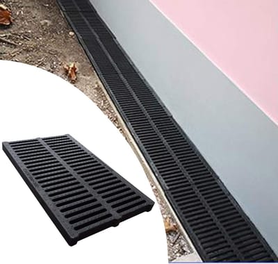 Afvoer Rooster - Drainage Sleuf - Water Afvoeren - Anti-verstopping Ontwerp - 50kg Draagkracht - Zwart