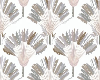 PALMBLADEREN BEHANG | Botanisch - groen wit bruin - "Architects Paper" A.S. Création Jungle Chic