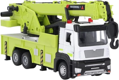 Bouwkraan Speelgoedtruck - Constructievoertuig - Kinderspeelgoed - Geluidslichteffecten - 25 x 13 x 11 cm