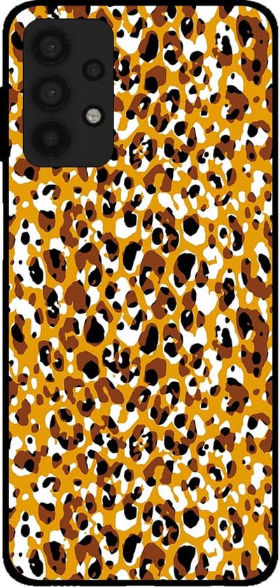 Smartphonica Telefoonhoesje voor Samsung Galaxy A32 5G met panterprint - TPU backcover met luiaardprint - Bruin geschikt voor Samsung Galaxy A32 5G