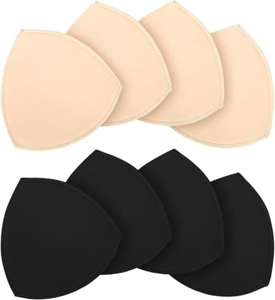 Bh Pads - Inzetstukken Cups - Meer Vorm - Ademend Materiaal - 4 Paar - Beige Zwart