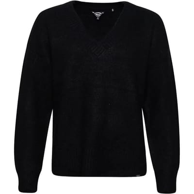 Superdry - Oversized trui met V-hals - Dames - Sweaters