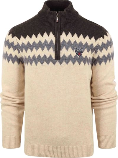 NZA New Zealand Auckland Lange mouw Trui - 23HN400 Ngaroto Wolwitecru (Maat: XXXL)