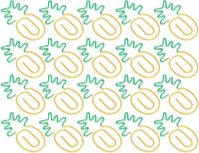 20 Stuks Ananasvormige Paperclips voor Documentorganisatie, Kantoor- en Schoolbenodigdheden, Creatieve Bookmark Clips