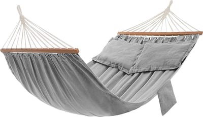 SONGMICS hangmat, grijs, 210 x 150 cm