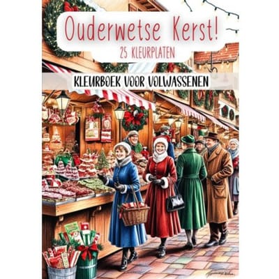 Kleurboek Voor Volwassenen - Ouderwetse Kerst! - Kleurboek Shop