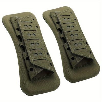 Schouderkussens, schouderbandkussens voor tactisch vest, schouderkussens voor rugzak, vervangbare schouderbandkussens, schouderkussens voor rugzakken, 2-pack, groen.