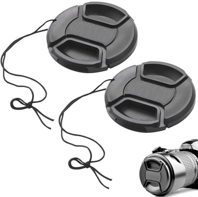 Dailygoods- Lensafdekking 2 stuks - Lensdop 52 mm - Cameralensdeksel - Universele lensdop - Hoogwaardig ABS - Effectieve bescherming tegen stof en krassen