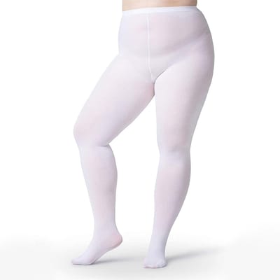 3XL Tenen Grote Maat Witte Dans Maillot Legging Voor Vrouwen Nylon Kousen 10D Dunne Kousen 120D Lente Herfst Ballet Met Voet Maillot S white