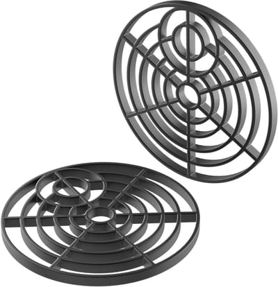 Afvoergoot Deksel - Afvoergrille - Afvoer Afdekken - Ronde Vorm - 150 mm - Zwart