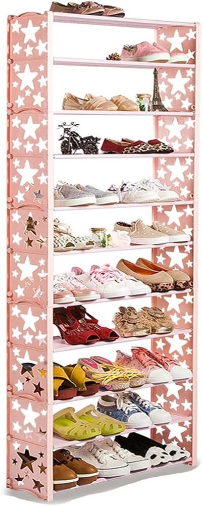 Schoenenrek - Opbergplanken - Schoenen Opbergen - Stapelbaar Ontwerp - 11 Lagen - Roze