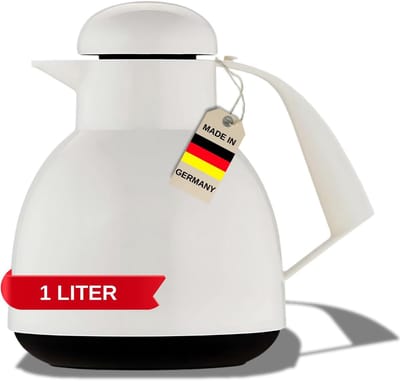Thermoskan - Drankdispenser Karaf - Lang Warm Houden - Q100 Glas Kwaliteit - 1 Liter Inhoud - Blauw