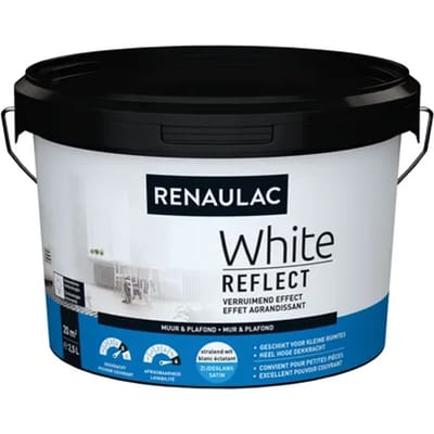 Renaulac Muur & Plafond Muurverf - Zijdeglans - Wit - 2,5l