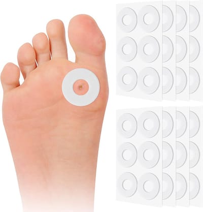 48 stuks pleisters voor eelt voet - rond - transparant
