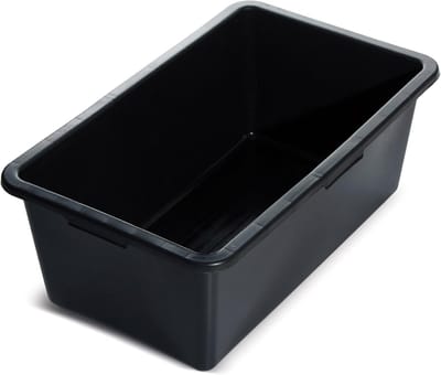 Mortelbak 80 Liter - Betonbak Bouwemmer - Bouw Werkzaamheden - Vier Handgrepen - 78 x 48 x 30 cm - Zwart