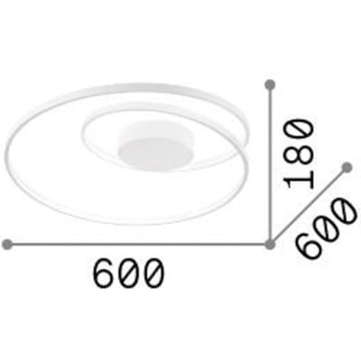 Ideal Lux plafondlamp Dali, zwart, metaal, Ø 60 cm