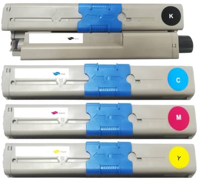 Huismerk geschikt voor OKI 44469803 - 44469704 Toner - 4 Cartridges - Geschikt voor C310DN - C330DN - C331DN - C510DN - C511DN - C530DN - C531DN - MC562DN - MC562DNW - MC351DN - MC352DN - MC361DN - MC561DN