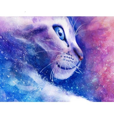 5D DIY diamant schilderij ster kat diamant borduurwerk mozaïek kruissteek strass decoratie 20X30CM blue