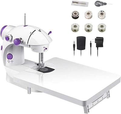 Mini Naaimachine - Draagbare Naaier - Kleding Repareren - Dubbele Draad Steek - 21 x 9 x 19.5 cm