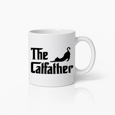 Grappige “The Catfather” Witte Mok 330 ml – Kattenliefhebber Koffiemok – Leuk Cadeau voor Katteneigenaren & Dierenliefhebbers