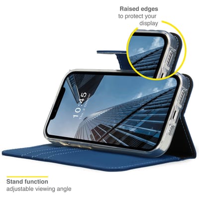 Accezz Hoesje - Geschikt voor Apple iPhone 14 Plus - Wallet Softcase Bookcase - Donkerblauw