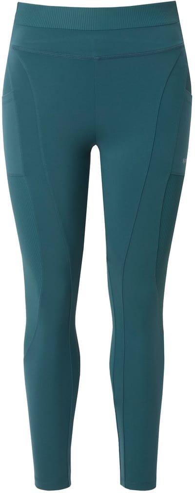 Ulla Popken - Dames - Sportlegging thermojersey hoge taille gerecycled - Donkerpetrol - Maat 58+