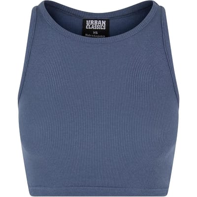 Urban Classics - Rib Crop top - L - Blauw