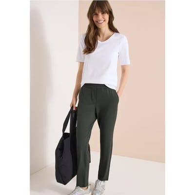 Mid Waist Slim Legs broek in casual fit