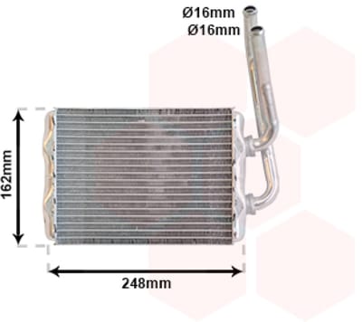 Van Wezel - KACHEL RADIATEUR VOOR RENAULT TWINGO 1993-1998 7701036909