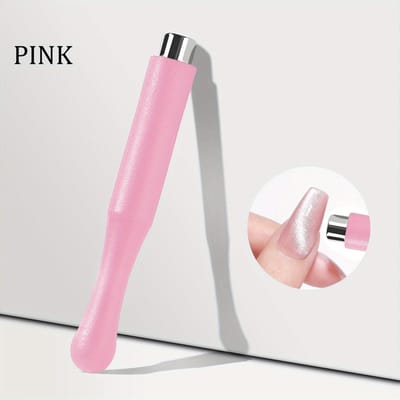 Bande Magnétique Forte Aimant Yeux de Chat pour Vernis Gel Ongles 3D Bande Ligne Française Bâton Magnétique Outil Aimant Multifonction rose