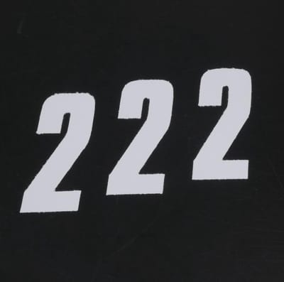 Sticker autocollant numéro course deux 2 blanc Blackbird 100x44 pour moto Neuf