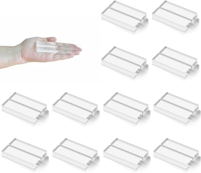 Acryl Kaartenstandaard - 12 Stuks - Helder en Gepolijst - Perfect voor Bruiloften, Restaurants en Kantoren