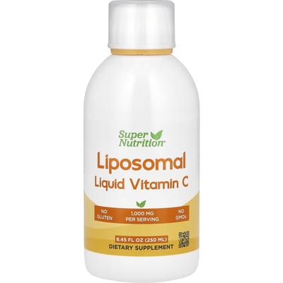 Super Nutrition, vitamine C liquide liposomale, sans saveur, 1 000 mg, 8,45 fl oz (250 ml)